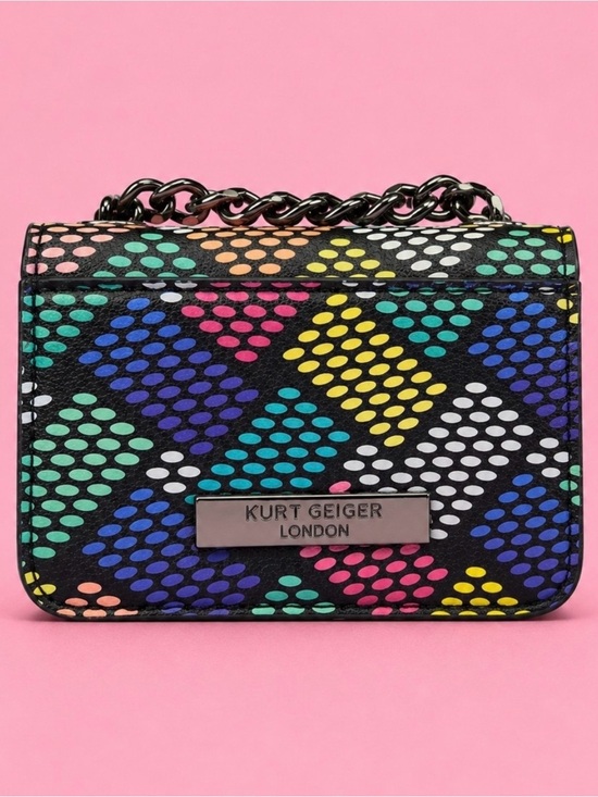 Kurt Geiger Handbags - Kurt Geiger Rainbow Pattern Leather Crossbody with Snake Clasp